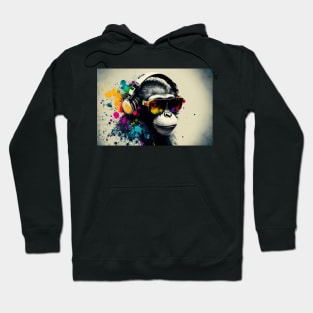 color splash music monkey #3 Hoodie